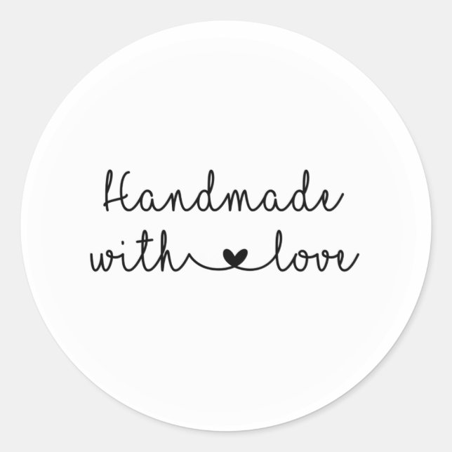 Handmade With Love Simple Sticker (Front)