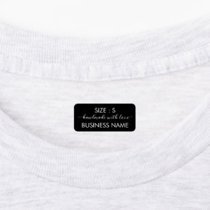 Handmade With Love Size Company Clothing Label
