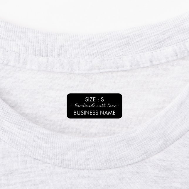 Handmade With Love Size Company Clothing Label (Affixed)
