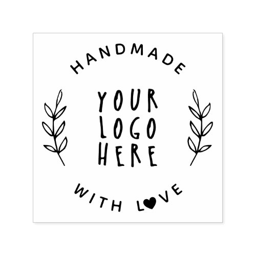 Handmade With Love  Small Business Branding Logo Self_inking Stamp