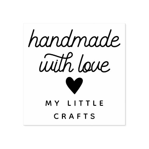 Handmade With Love Small Business Branding Rubber Stamp