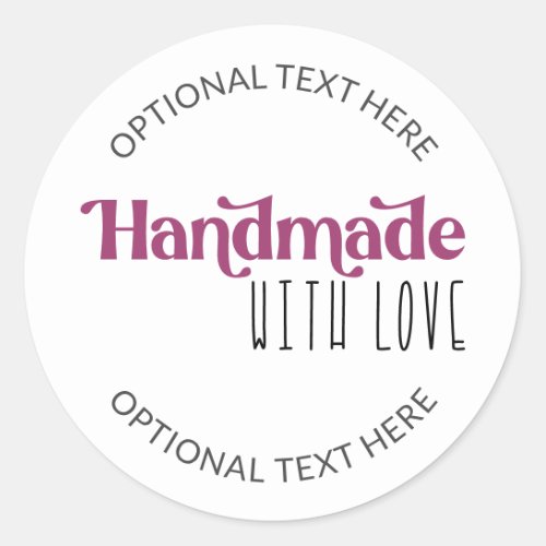 Handmade with Love Small Business Mailing Sticker