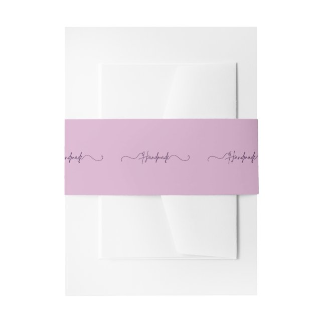 Handmade With Love Small Business Packaging Invitation Belly Band (Front Example)