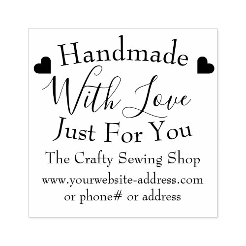 Handmade With Love Small Craft Business Supplies Rubber Stamp