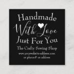 Handmade With Love Small Craft Business Supplies Square Business Card