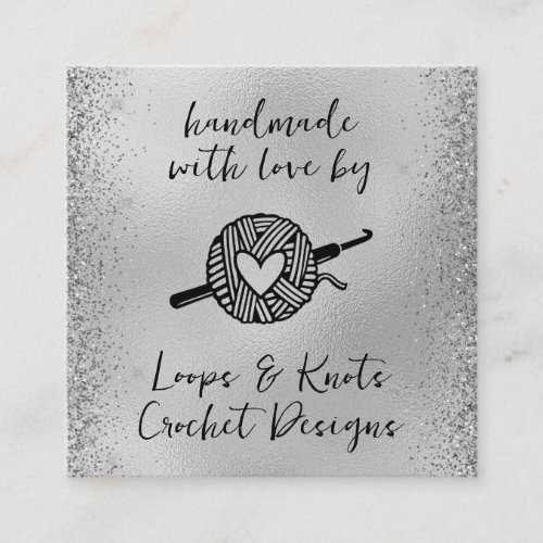 Handmade With Love Square Business Card