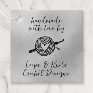 Handmade With Love Square Favor Tags
