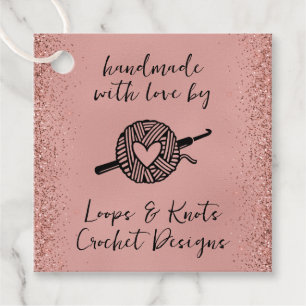 Handmade With Love Square Favor Tags