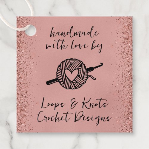 Handmade With Love Square Favor Tags