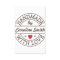 Handmade with love stamp with name kraft paper