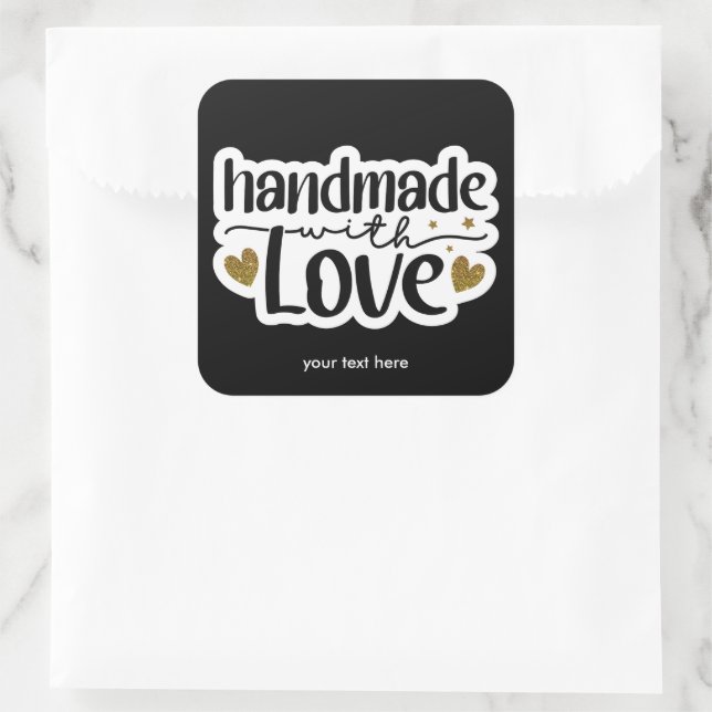 Handmade with love sticker (Bag)