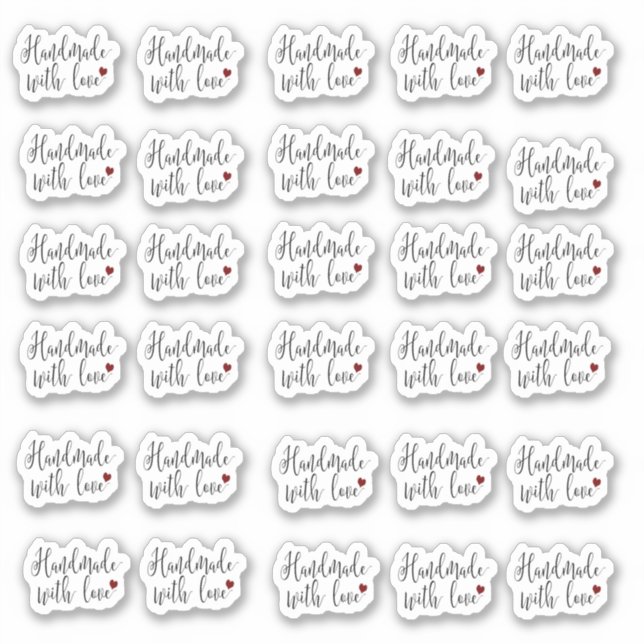 Handmade with Love Stickers (Front)