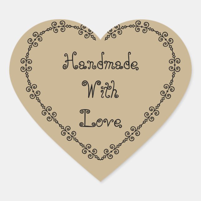 Handmade with love stickers (Front)