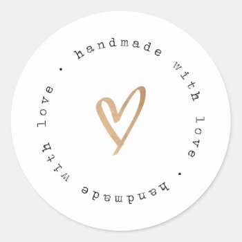 Handmade With Love Stickers by fancypaperie at Zazzle