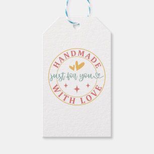 Handmade With Love Stickers   Just For You Labels