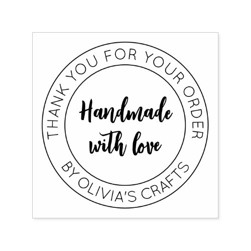 Handmade with Love Thank You Business Self_inking Stamp