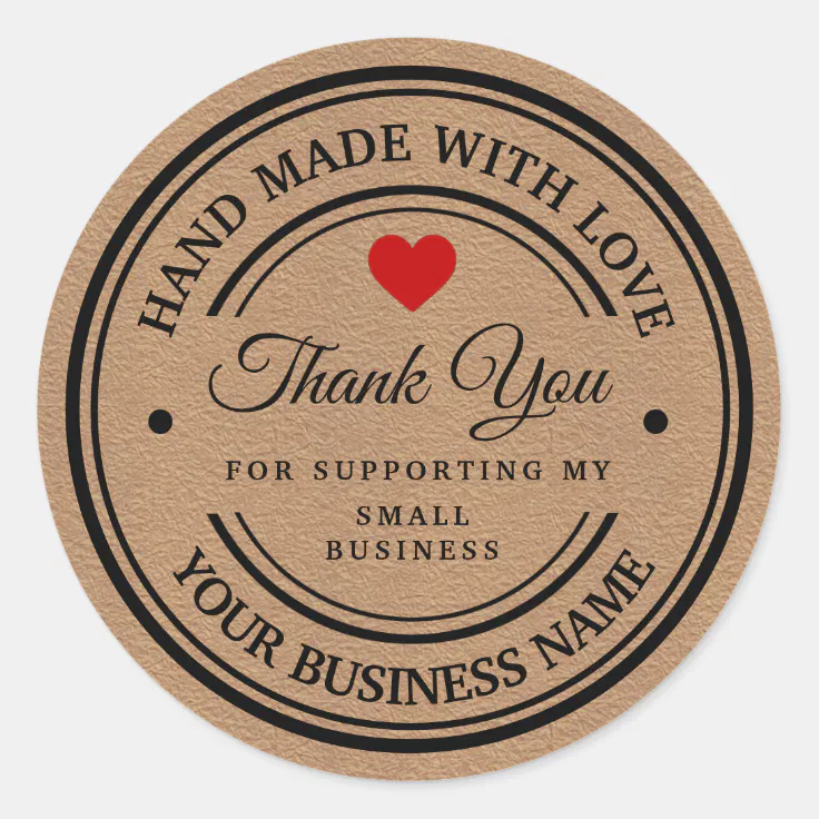 Labels Round stickers Round Thank you for supporting my small business logo 