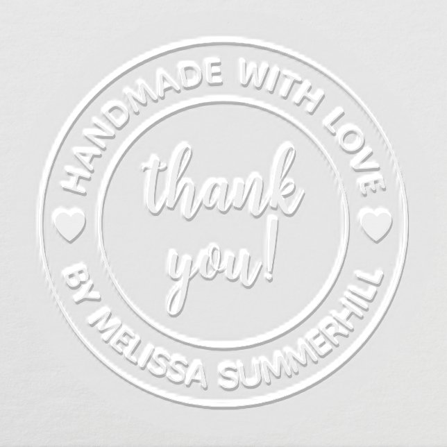 Handmade with Love Thank You Embosser (Design)