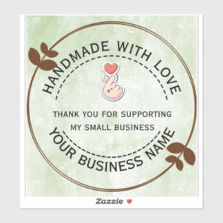 handmade with love | thank you for supporting sticker