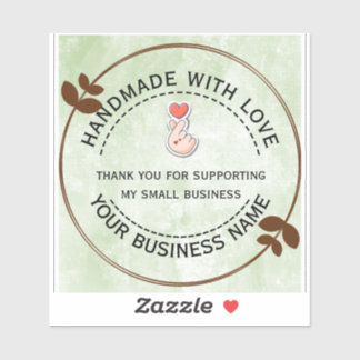 handmade with love | thank you for supporting sticker