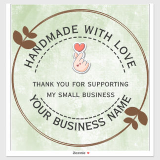 handmade with love | thank you for supporting sticker