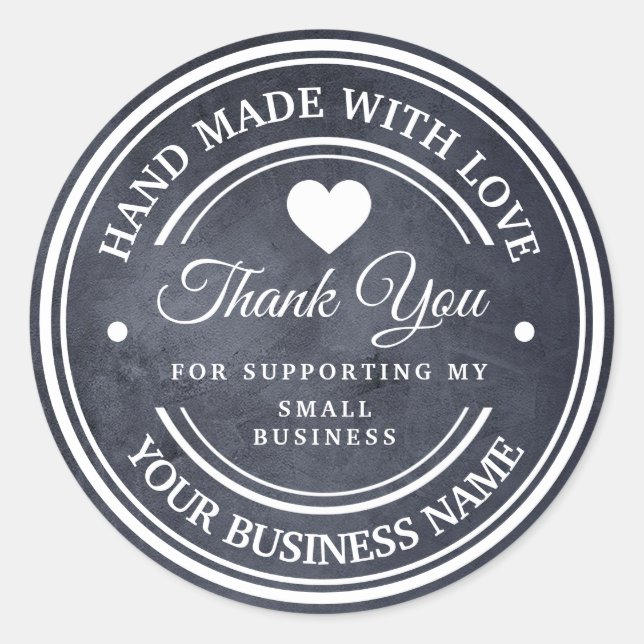 handmade with love | thank you sticker (Front)