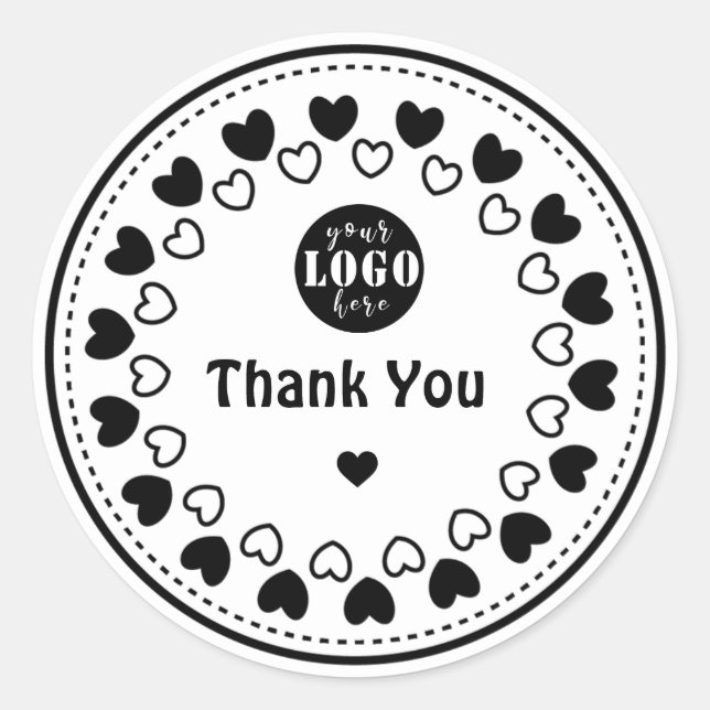 Handmade with love | thank you sticker & label (Front)