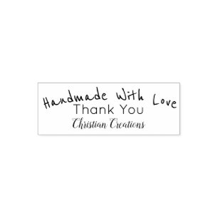 Handmade With Love Thanks [Your Name] Self-inking Stamp