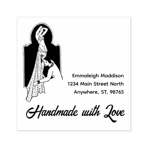 Handmade with Love Vintage Dressmaker Rubber Stamp