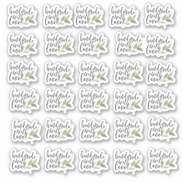 Handmade with Love Vinyl Sticker (Front)