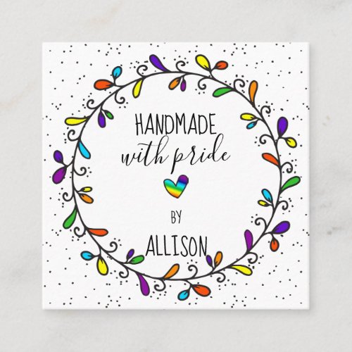 Handmade With Pride Rainbow 2_Sided Hang Tags