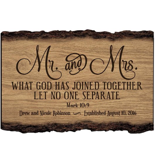 Handmade Wooden Housewarming Family Sign (Front)