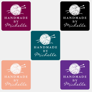 Handmade wool knitting symbol custom DIY clothing Labels