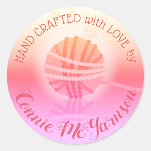 Handmade yarn crafts knitting crochet sticker