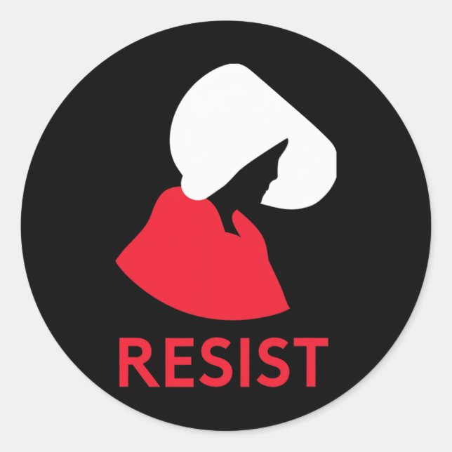Handmaid Resist Feminist Protest  Classic Round Sticker (Front)