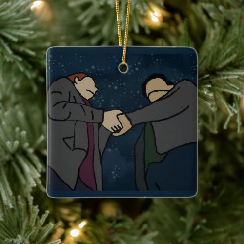 Handon Under the Stars  TVD Ceramic Ornament