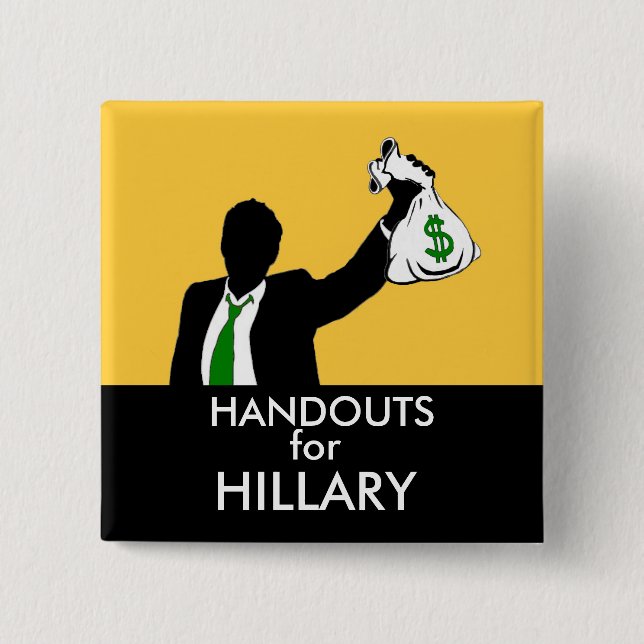 Handouts for Hillary Pinback Button (Front)