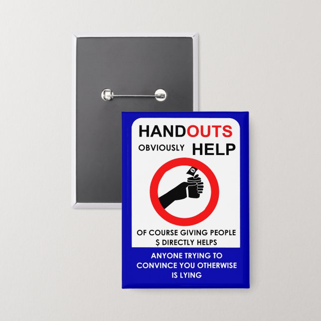 Handouts Obviously Help Button (Front/Back)