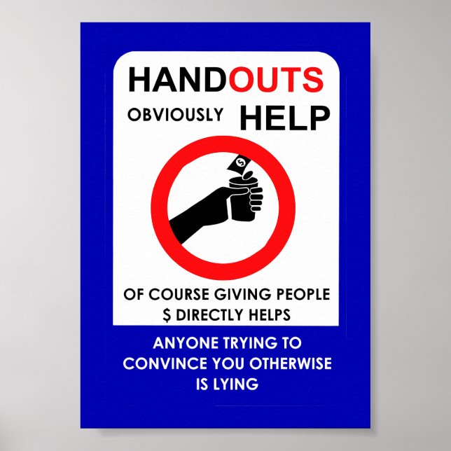 Handouts Obviously Help Poster (Front)