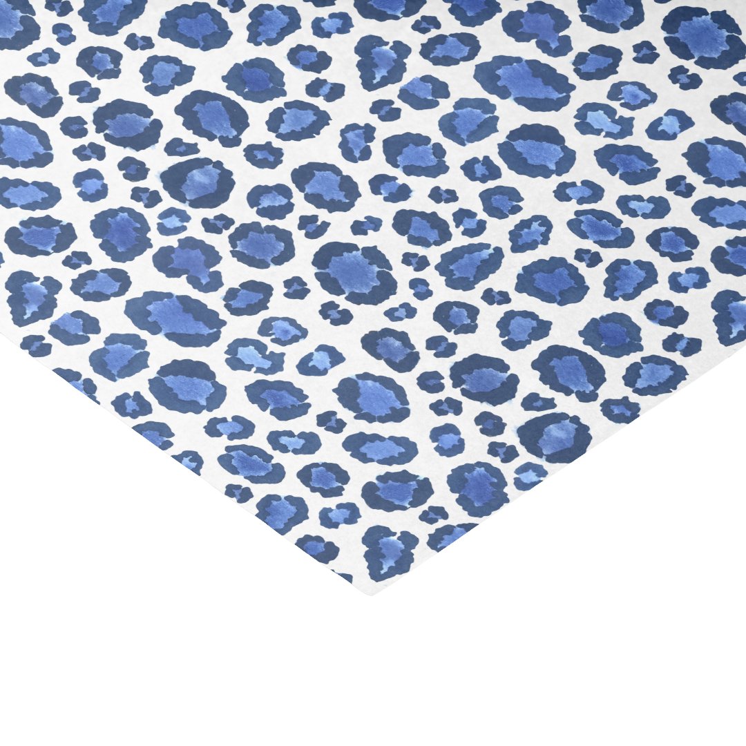 Handpainted Blue And White Leopard Animal Print Tissue Paper Zazzle