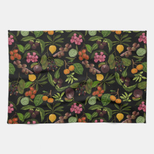 Handpainted Colorful Exotic Tropical Fruit Pattern Towel