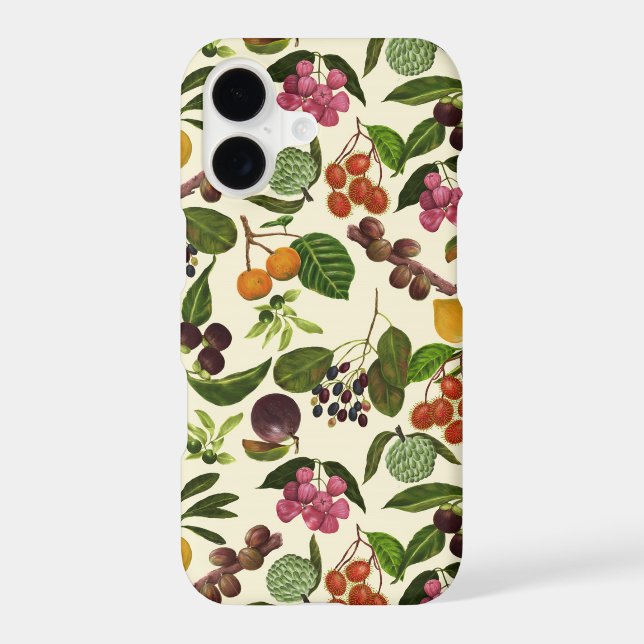 Handpainted Exotic Tropical Fruits Pattern Iphone Case (Back)