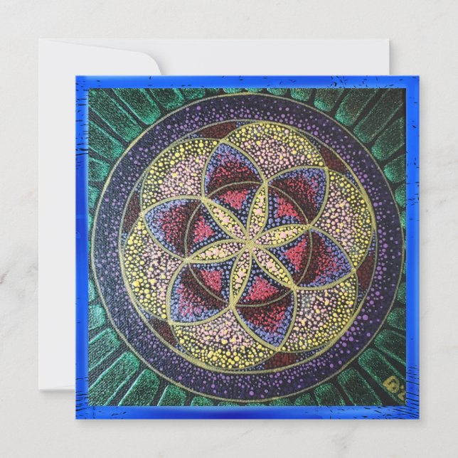 Handpainted Flower of Life - sacred art mandala (Front)