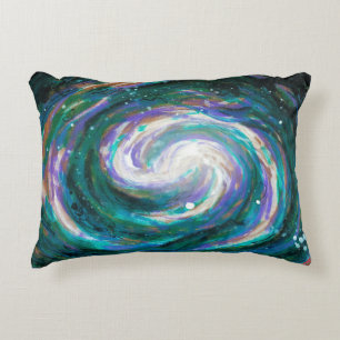 Handpainted Galaxy Decorative Pillow