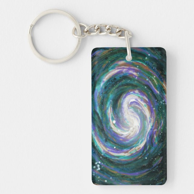 Handpainted Galaxy Keychain (Front)