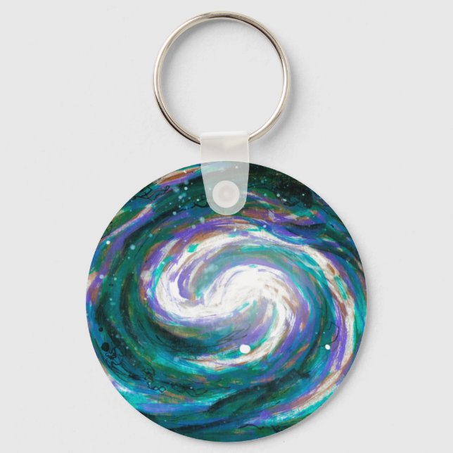 Handpainted Galaxy Keychain (Front)