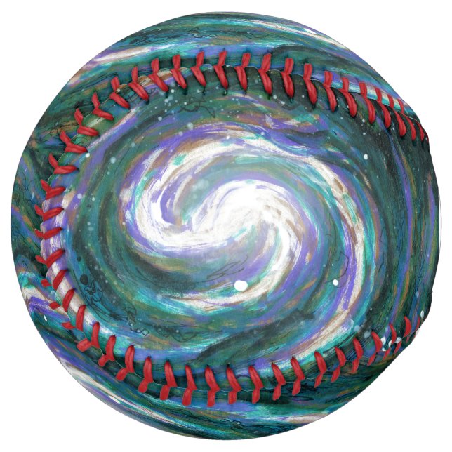 Handpainted Galaxy Softball (Front Left)