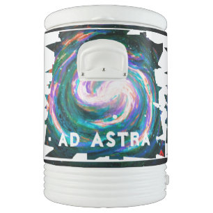 Handpainted Galaxy with your text Beverage Cooler