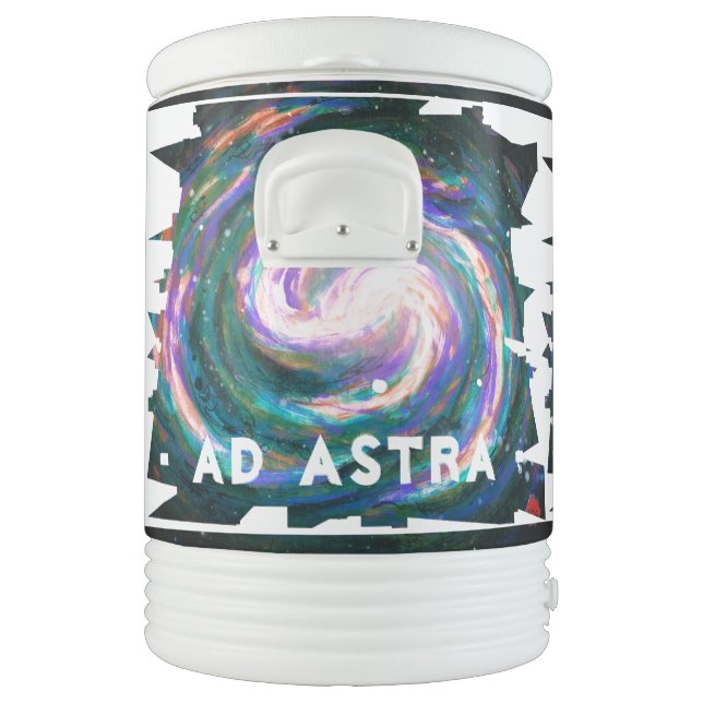 Handpainted Galaxy with your text Beverage Cooler (Left)
