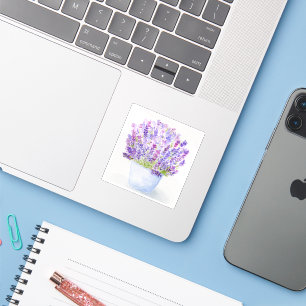 Handpainted Loose Watercolor Lavender Floral Sticker